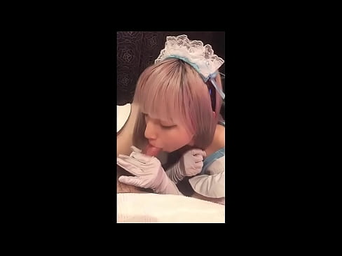 ❤️ 日本のアイドル「まゆか」、フレンチメイドのコスプレ、その1、ローションでフェラチオ、自慰行為 ️❌ ファッキングビデオ ❌️